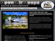 Tablet Screenshot of openairjeeps.com